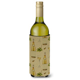 Caroline'S Treasures Bb5194Literk White Wine On Linen Wine Bottle Beverage Insulator Hugger, 750Ml, Multicolor