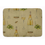 Caroline'S Treasures White Wine On Linen Floor Mat, 19 H X 27 W, Multicolor