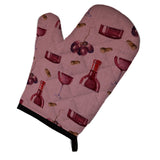 Caroline'S Treasures Bb5195Ovmt Red Wine On Linen Oven Mitt, 12 H X 8.5 W, Multicolor