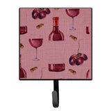 Caroline'S Treasures Red Wine On Linen Wall Hook, Small, Multicolor