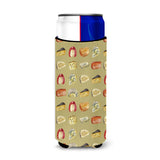 Caroline'S Treasures Cheeses Michelob Ultra Hugger For Slim Cans, Slim Can, Multicolor