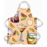 Caroline'S Treasures Bb5200Apron Drinks & Cocktails Peach Apron, Large, Multicolor