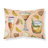 Caroline'S Treasures Drinks And Cocktails Peach Printed, Polyester, 250 Thread Count, Envelope Closure Pillowcase, Standard, M