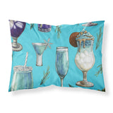 Caroline'S Treasures Drinks And Cocktails Blue Printed, Polyester, 250 Thread Count, Envelope Closure Pillowcase, Multicolor