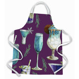 Caroline'S Treasures Drinks & Cocktails Purple Apron, Large, Multicolor