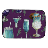 Caroline'S Treasures Drinks And Cocktails Purple Dish Drying Mat, 14 X 21