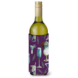 Caroline'S Treasures Bb5204Literk Drinks And Cocktails Purple Wine Bottle Beverage Insulator Hugger, 750Ml, Multicolor