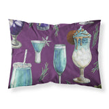 Caroline'S Treasures Drinks And Cocktails Purple Pillowcase, Standard, Multicolor