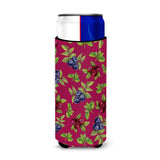 Caroline'S Treasures Berries Michelob Ultra Hugger For Slim Cans, Slim Can, Multicolor