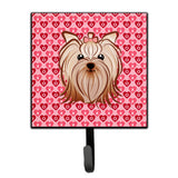 Caroline'S Treasures Yorkie Yorkishire Terrier Hearts Wall Hook, Small, Multicolor