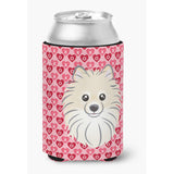 Caroline'S Treasures Pomeranian Hearts Can Or Bottle Hugger, Multicolor