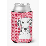 Caroline'S Treasures Dalmatian Hearts Can Or Bottle Hugger, Multicolor