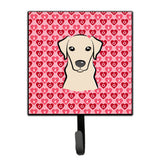 Caroline'S Treasures Yellow Labrador Hearts Wall Hook, Small, Multicolor