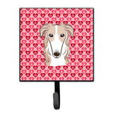 Caroline'S Treasures Borzoi Hearts Wall Hook, Small, Multicolor