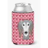 Caroline'S Treasures Saluki Hearts Can Or Bottle Hugger, Multicolor