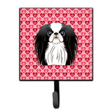Caroline'S Treasures Japanese Chin Hearts Wall Hook, Small, Multicolor