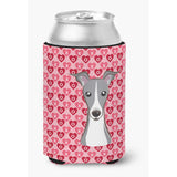 Caroline'S Treasures Italian Greyhound Hearts Can Or Bottle Hugger, Multicolor