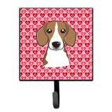 Caroline'S Treasures Beagle Hearts Wall Hook, Small, Multicolor