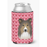 Caroline'S Treasures Sheltie Hearts Can Or Bottle Hugger, Multicolor