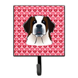 Caroline'S Treasures Saint Bernard Hearts Wall Hook, Small, Multicolor