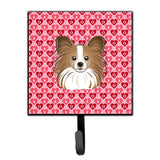Caroline'S Treasures Papillon Hearts Wall Hook, Small, Multicolor