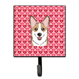Caroline'S Treasures Sable Corgi Hearts Wall Hook, Small, Multicolor