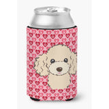 Caroline'S Treasures Buff Poodle Hearts Can Or Bottle Hugger, Multicolor