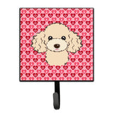 Caroline'S Treasures Buff Poodle Hearts Wall Hook, Small, Multicolor