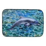 Caroline'S Treasures Dolphin Dish Drying Mat, 14 X 21