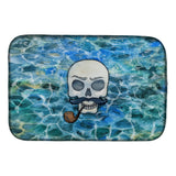 Skeleton Skull Pirate Dish Drying Mat Bb5345Ddm