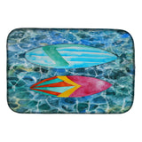 Caroline'S Treasures Surf Boards On The Water Dish Drying Mat, 14 X 21