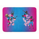 Caroline'S Treasures Hip Hop In Pink Blue Floor Mat, 19 H X 27 W, Multicolor