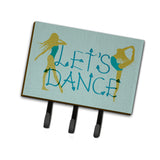 Caroline'S Treasures Let'S Dance Linen Teal Wall Hook, Triple