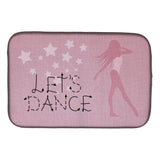 Caroline'S Treasures Let'S Dance Linen Pink Dish Drying Mat, 14 X 21, Multicolor