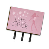 Caroline'S Treasures Let'S Dance Linen Pink Wall Hook, Triple