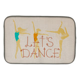 Caroline'S Treasures Let'S Dance Linen Light Dish Drying Mat, 14 X 21, Multicolor