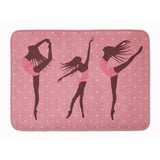 Caroline'S Treasures Dancers Linen Pink Polkadots Floor Mat, 19 H X 27 W, Multicolor
