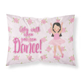 Caroline'S Treasures Ballet Long Dark Hair Printed, Polyester, 250 Thread Count, Envelope Closure Pillowcase, Standard, Multic