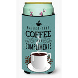 Caroline'S Treasures Rather Have Coffee Sign Tall Boy Beverage Insulator Hugger, Multicolor