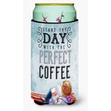 Caroline'S Treasures Start The Day Coffee Sign Tall Boy Beverage Insulator Hugger, Multicolor