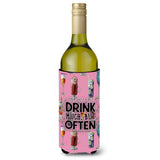Caroline'S Treasures Bb5408Literk Cocktails Drink Often Sign Wine Bottle Beverage Insulator Hugger, 750Ml, Multicolor