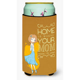 Caroline'S Treasures Home Is Where Mom Is Tall Boy Beverage Insulator Hugger, Multicolor