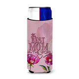 Caroline'S Treasures The Best Mom In The World Michelob Ultra Hugger For Slim Cans, Multicolor