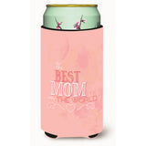 Caroline'S Treasures The Best Mom In The World Pink Tall Boy Beverage Insulator Hugger, Multicolor