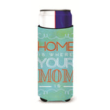 Caroline'S Treasures Home Is Where Mom Is Blue Michelob Ultra Hugger For Slim Cans, Multicolor