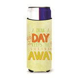 Caroline'S Treasures A Drink A Day Michelob Ultra Hugger For Slim Cans, Multicolor
