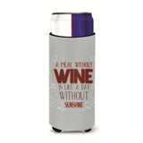 Caroline'S Treasures A Meal Without Wine Michelob Ultra Hugger For Slim Cans, Multicolor