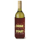 Caroline'S Treasures Bb5425Literk Start Drinking In The Morning Wine Bottle Beverage Insulator Hugger, 750Ml, Multicolor