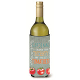 Caroline'S Treasures Bb5432Literk Gardening Therapy And Tomatoes Wine Bottle Beverage Insulator Hugger, 750Ml, Multicolor