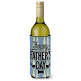 Caroline'S Treasures Bb5437Literk Happy Father'S Day Neckties Wine Bottle Beverage Insulator Hugger, 750Ml, Multicolor
